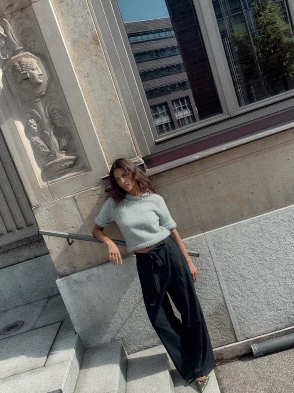 Short Sleeve Knit Sweater